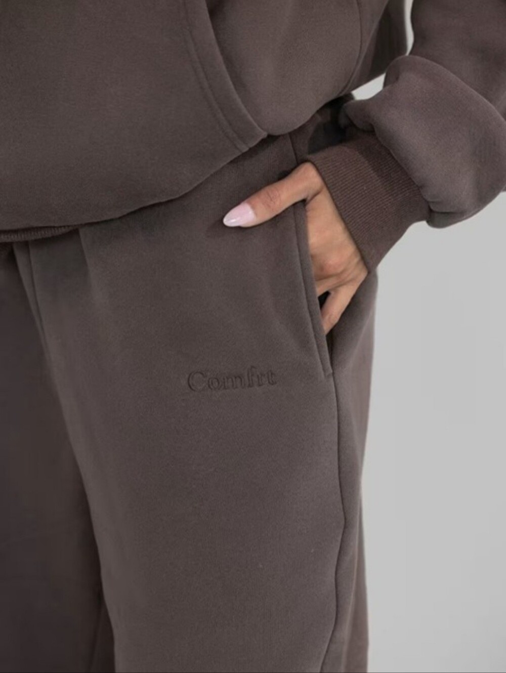 Comfrt Signature Hoodie & Sweatpants Bundle - Chocolate - XL - nwt - Picture 2 of 5